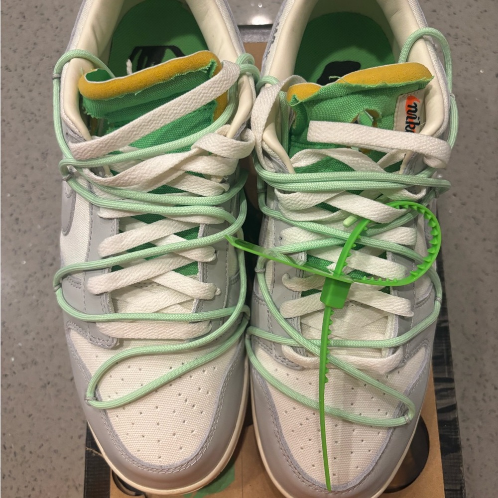 NIKE White x Dunk Low 'Lot 07 of 50' and Gucci Ace Stripe Leather 'Black'